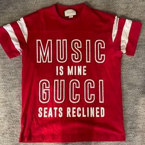 ''Medium" 'Music Is Mine Gucci Seats Reclined" Men's Gucci T-Shirt